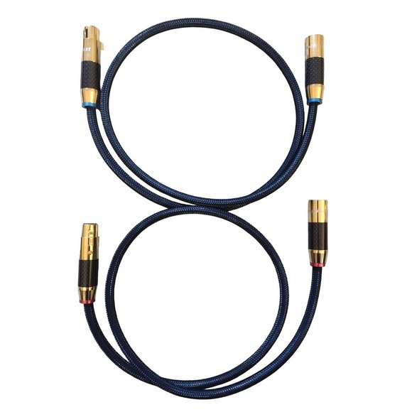 NEW! Pair of 1M/3.3Ft 3-Pin XLR Male to XLR Female Microphone Cable - Picture 1 of 3